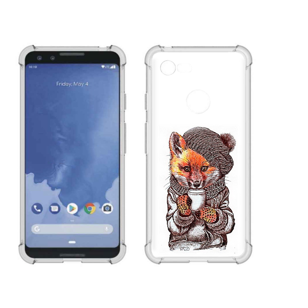 

Чехол MyPads Tocco для Google Pixel 3 лиса в шапке, Tocco