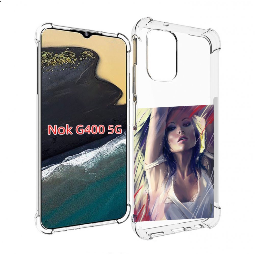 

Чехол MyPads акварельная-девушка женской для Nokia G400 5G, Прозрачный, Tocco