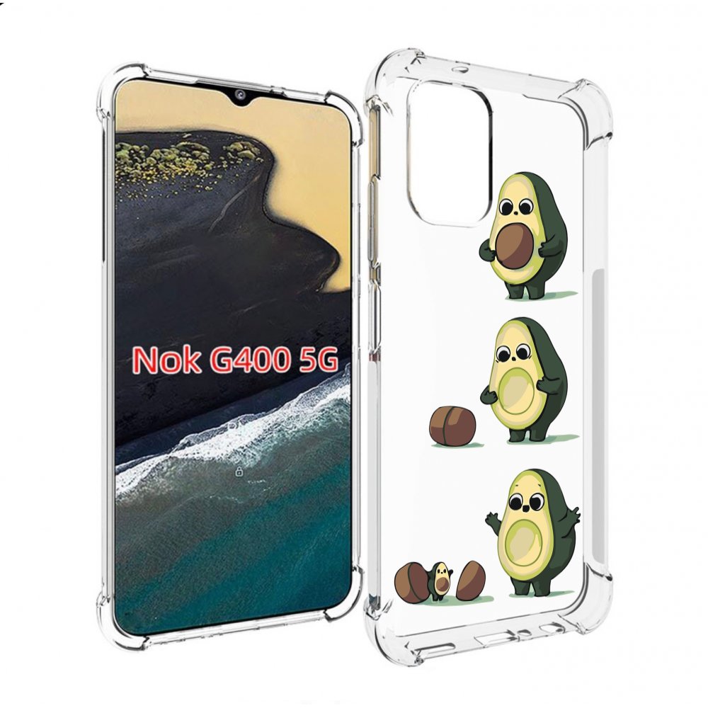 

Чехол MyPads авокадо-с-малышом для Nokia G400 5G, Прозрачный, Tocco