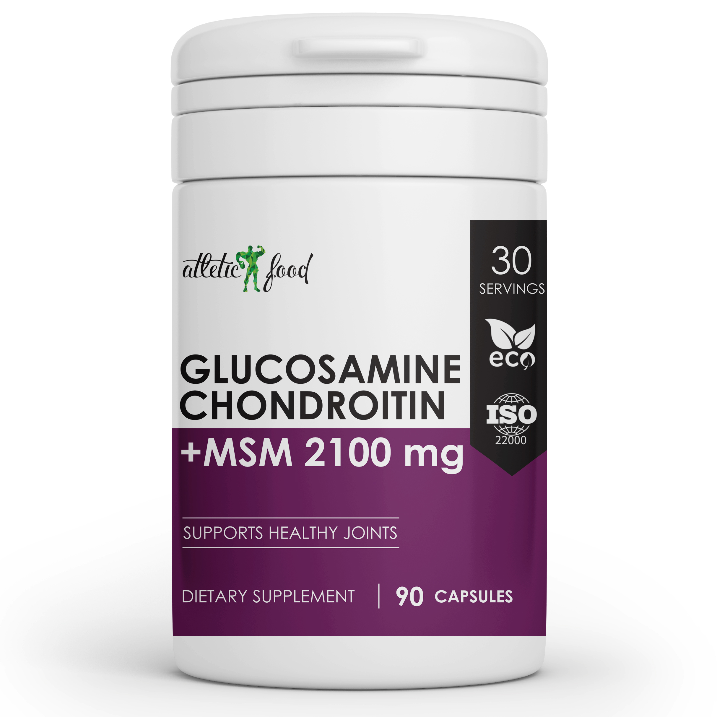 Хондропротектор Atletic Food Glucosamine Chondroitin MSM 2100 mg - 90 капсул 769₽