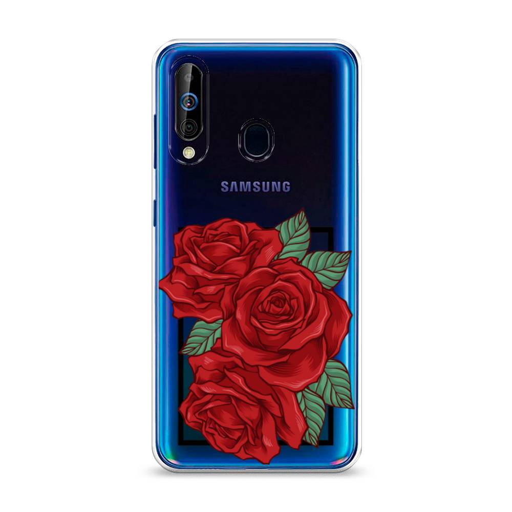 

Чехол на Samsung Galaxy A60 "Три алые розы", Красный, 28250-2