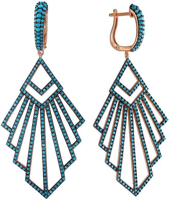 

Серьги женские из серебра Эстет 01С2510531А-1, фианит, 01С2510531А-1