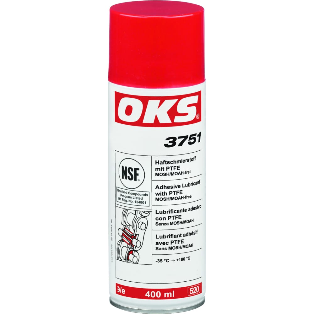 OKS 3751 Универсальное масло с пищевым допуском и добавлением PTFE, Аэрозоль, 400мл 340322