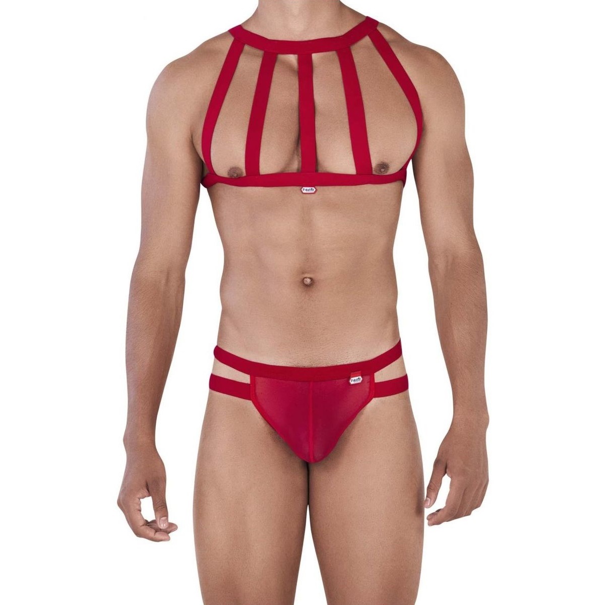 

Мужской комплект красный тонги и портупея Pikante THONG HARNESS PERSONALITY 033105 XL, 0331