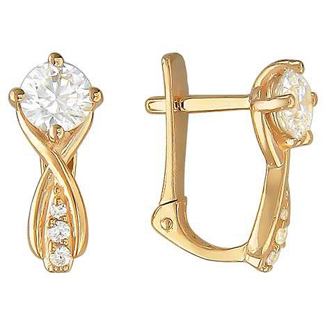 

Серьги женские из серебра Эстет 01С156021А, фианит, 01С156021А