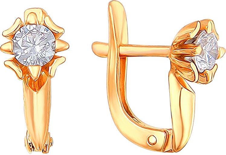 

Серьги женские из серебра Эстет 01С155125А, фианит, 01С155125А
