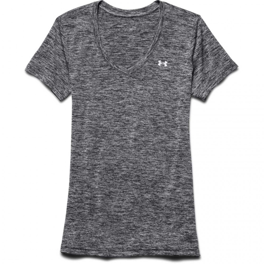 

Футболка женская Under Armour Tech Twist V-Neck SS Tee серая M, Серый, Tech Twist V-Neck SS Tee