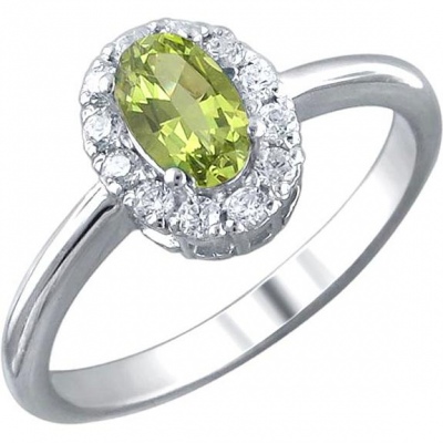 

Кольцо из серебра с фианитом/алпанитом р. 17 Эстет 01К256899-5, 01К256899-5