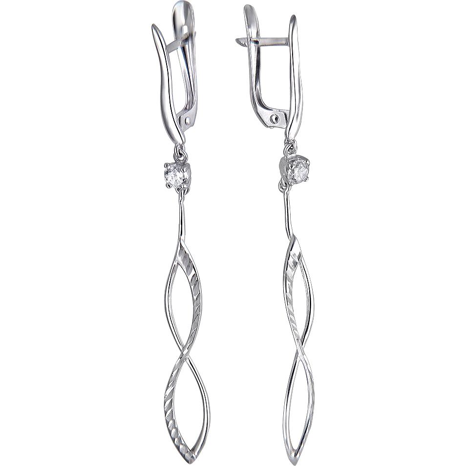 

Серьги женские из серебра Эстет 01С154549, фианит, 01С154549