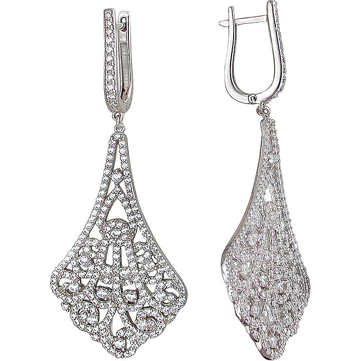 

Серьги женские из серебра Эстет 01С1511003, фианит, 01С1511003