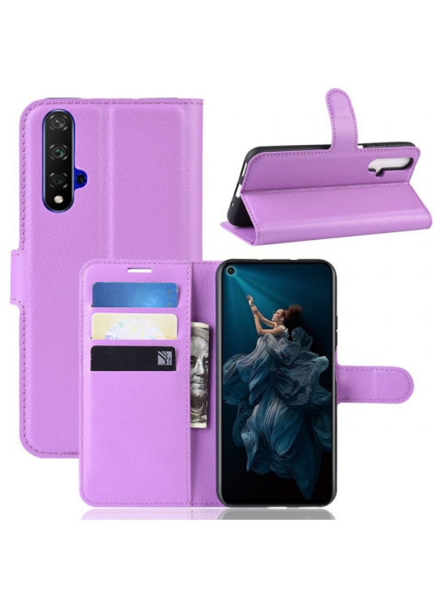 

Brodef Wallet чехол книжка для Huawei Nova 5T/Honor 20 черный