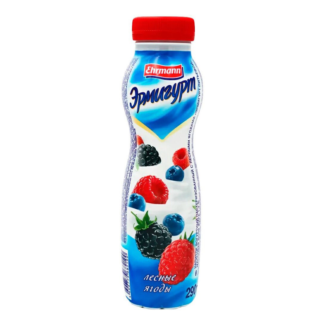 Йогурт питьевой Эрмигурт лесные ягоды 1,2% БЗМЖ 290 г