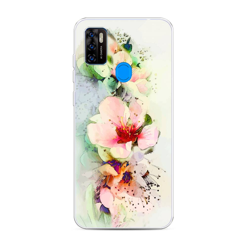 

Чехол на ZTE Blade A7s 2020 "Нежные цветы", Зеленый;розовый, 133950-2