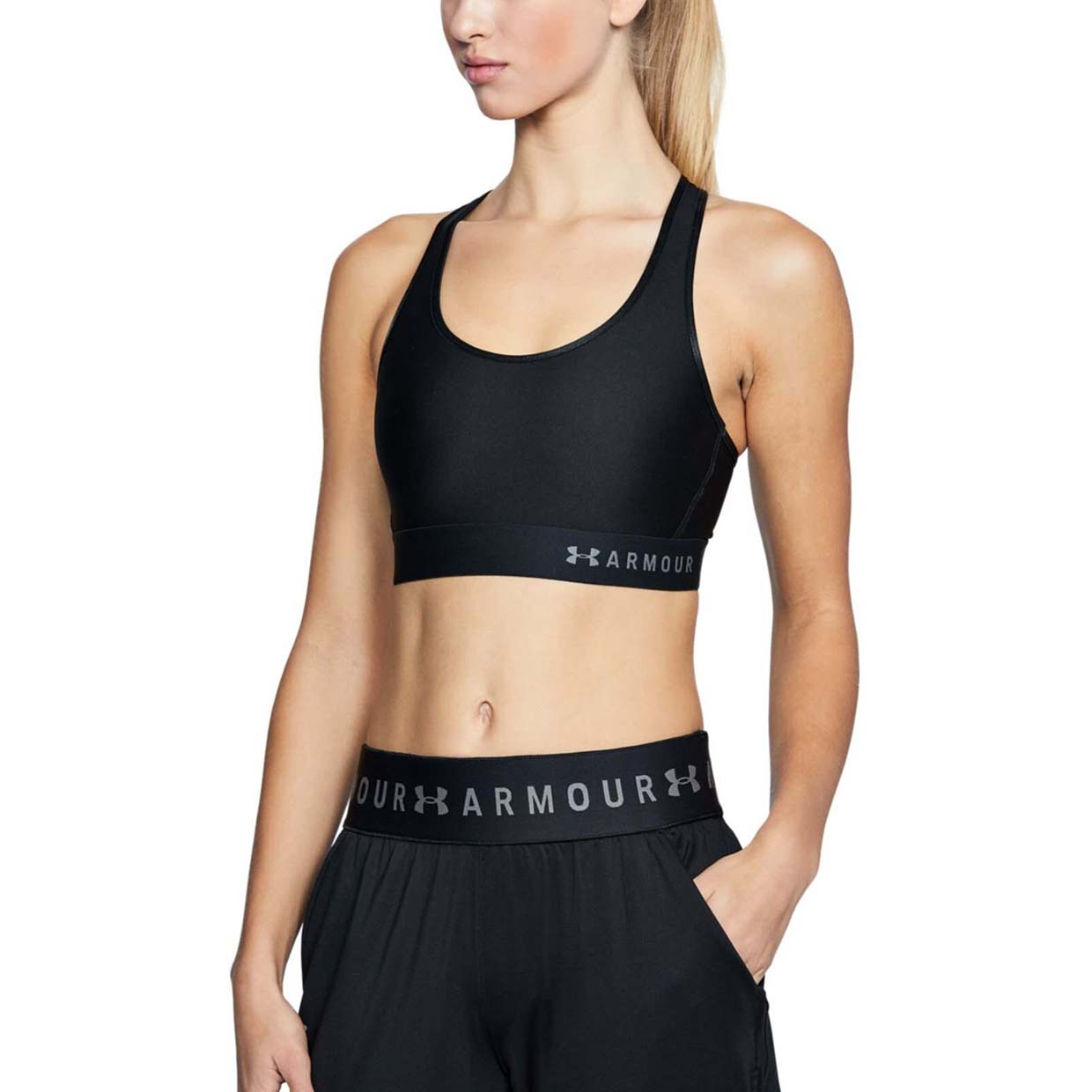 

Топ женский Under Armour Mid Keyhole Bra черный XL, Mid Keyhole Bra
