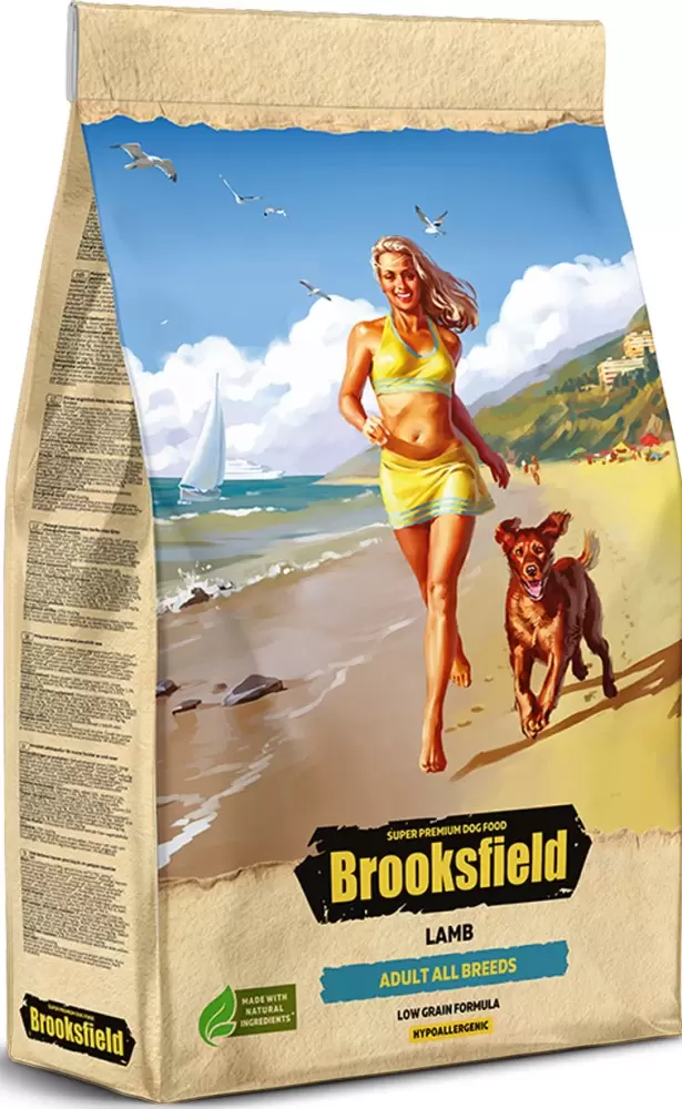 

Сухой корм для собак BROOKSFIELD ADULT ALL BREEDS с ягненком и рисом 2шт по 800г