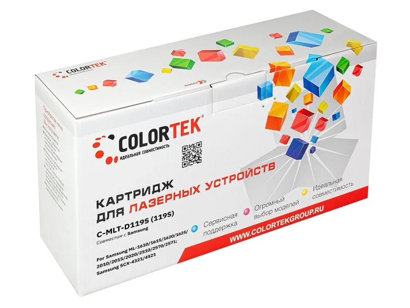 фото Картридж colortek (схожий с samsung mlt-d119s) black для ml1610/ml1615/ml1620/ml1625