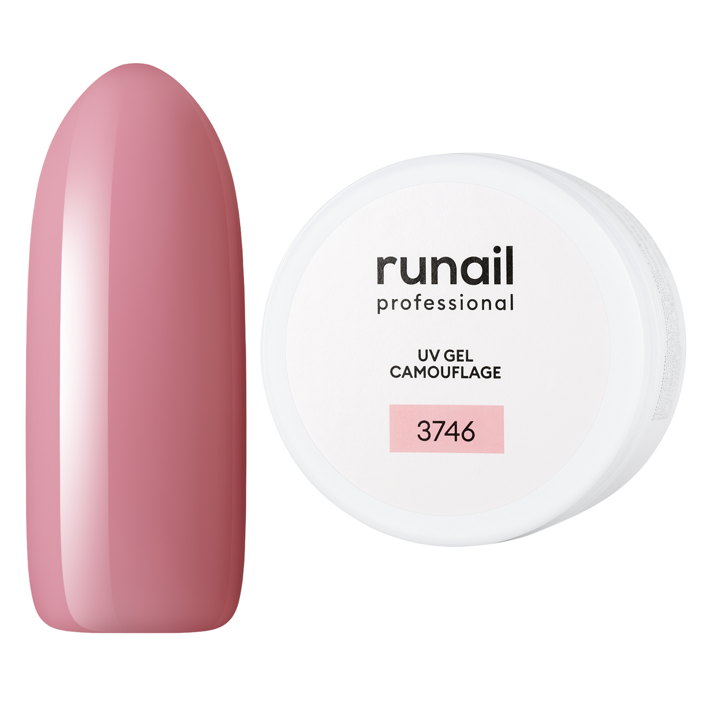 Камуфлирующий UV-гель RuNail нежный лепесток 30 г гель runail professional uv камуфлирующий лавандовый туман 15 г