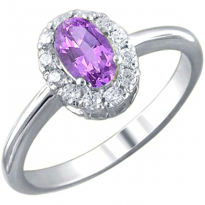

Кольцо из серебра с фианитом р. 17 Эстет 01К256899-6, 01К256899-6