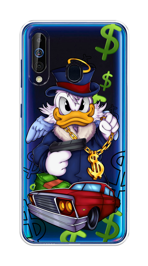 

Чехол на Samsung Galaxy M40/A60 "Scrooge McDuck with a Gold Chain", Красный;синий;белый, 28250-6