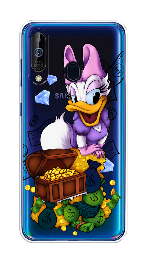 

Чехол на Samsung Galaxy A60 "Rich Daisy Duck", Коричневый;белый;фиолетовый, 28250-6