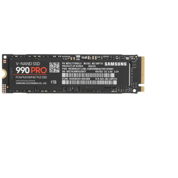 

SSD накопитель Samsung 990 Pro MZ-V9P1T0CW 1ТБ, M.2 2280, PCIe 4.0 x4, NVMe, M.2, 990 Pro