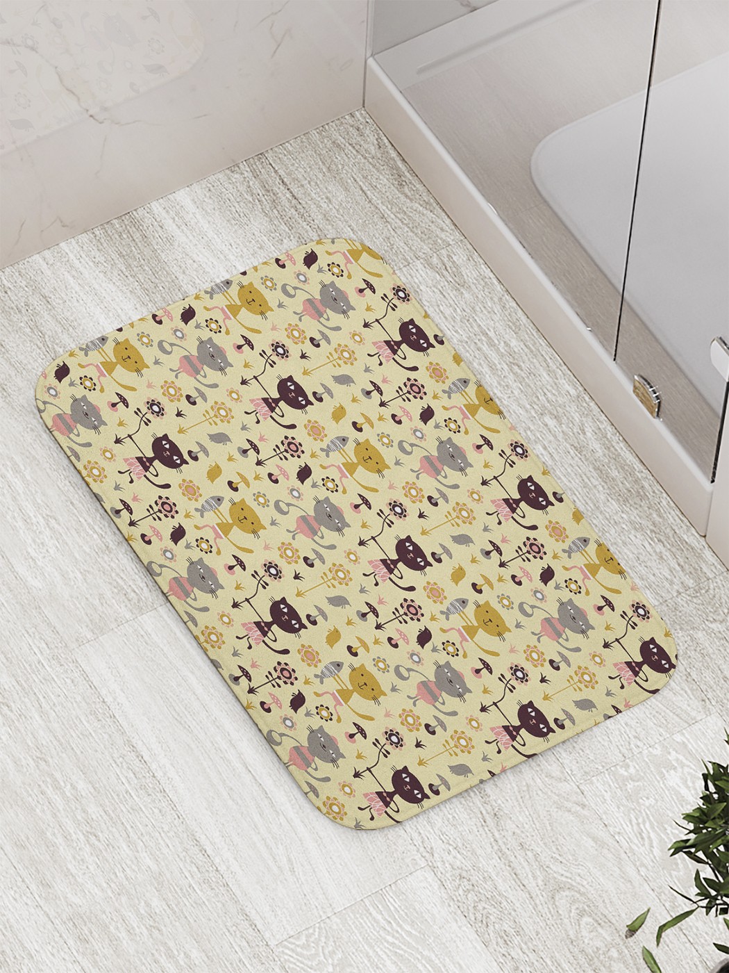 

bath_61924 Коврик противоскользящий для ванной, сауны, бассейна, 77х52 см