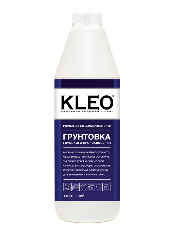 фото Грунтовка глубокого проникновения kleo 1 л.