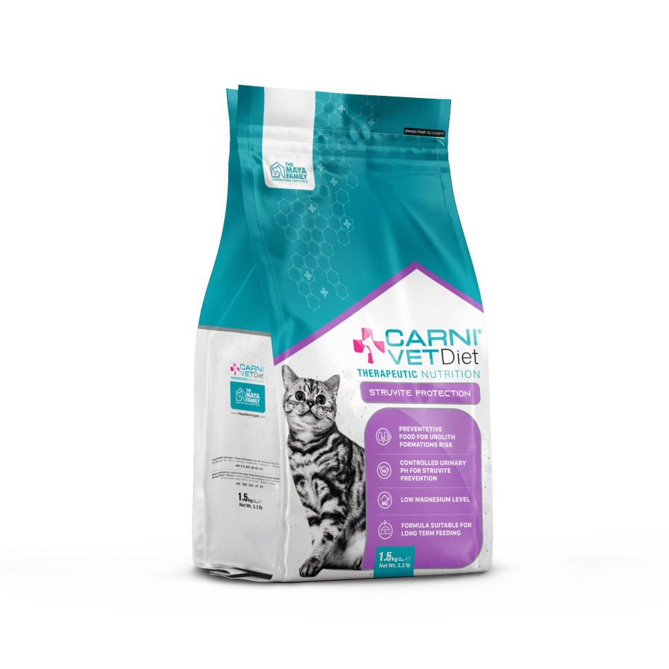 Сухой корм для кошек CARNI Vet Diet Cat диетический, профилактика струвитов, 1.5 кг