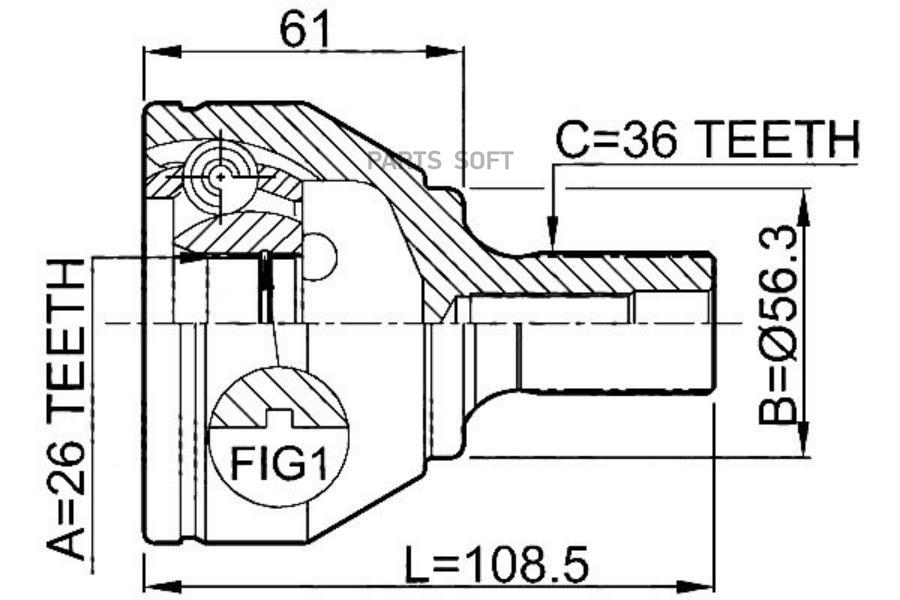 

Шрус JIKIU JC51014