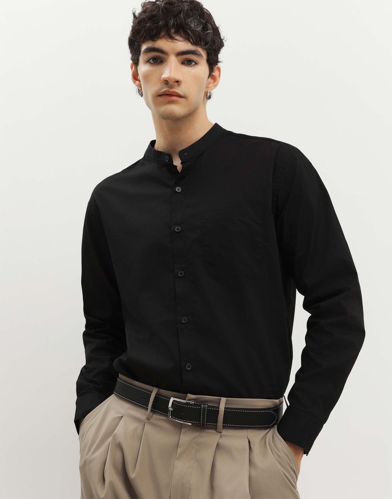 

Рубашка мужская Gloria Jeans BSU000402 черный L/182, BSU000402