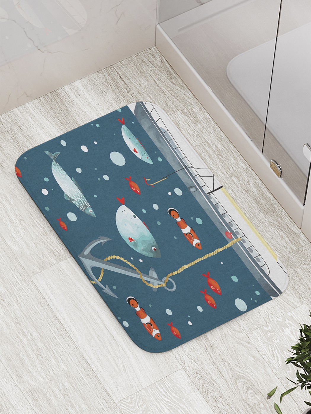 

bath_61841 Коврик противоскользящий для ванной, сауны, бассейна, 77х52 см
