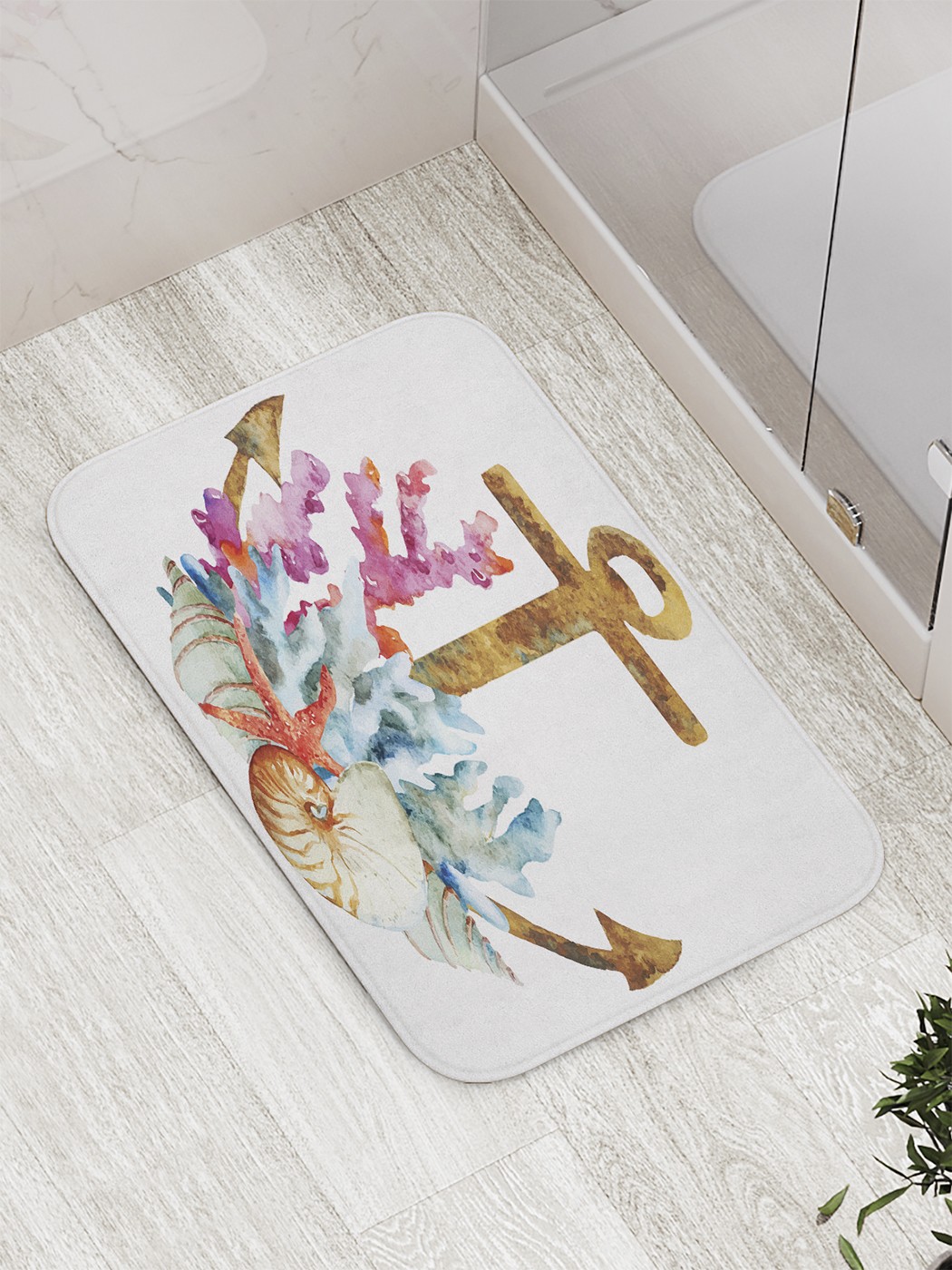 

bath_61837 Коврик противоскользящий для ванной, сауны, бассейна, 77х52 см