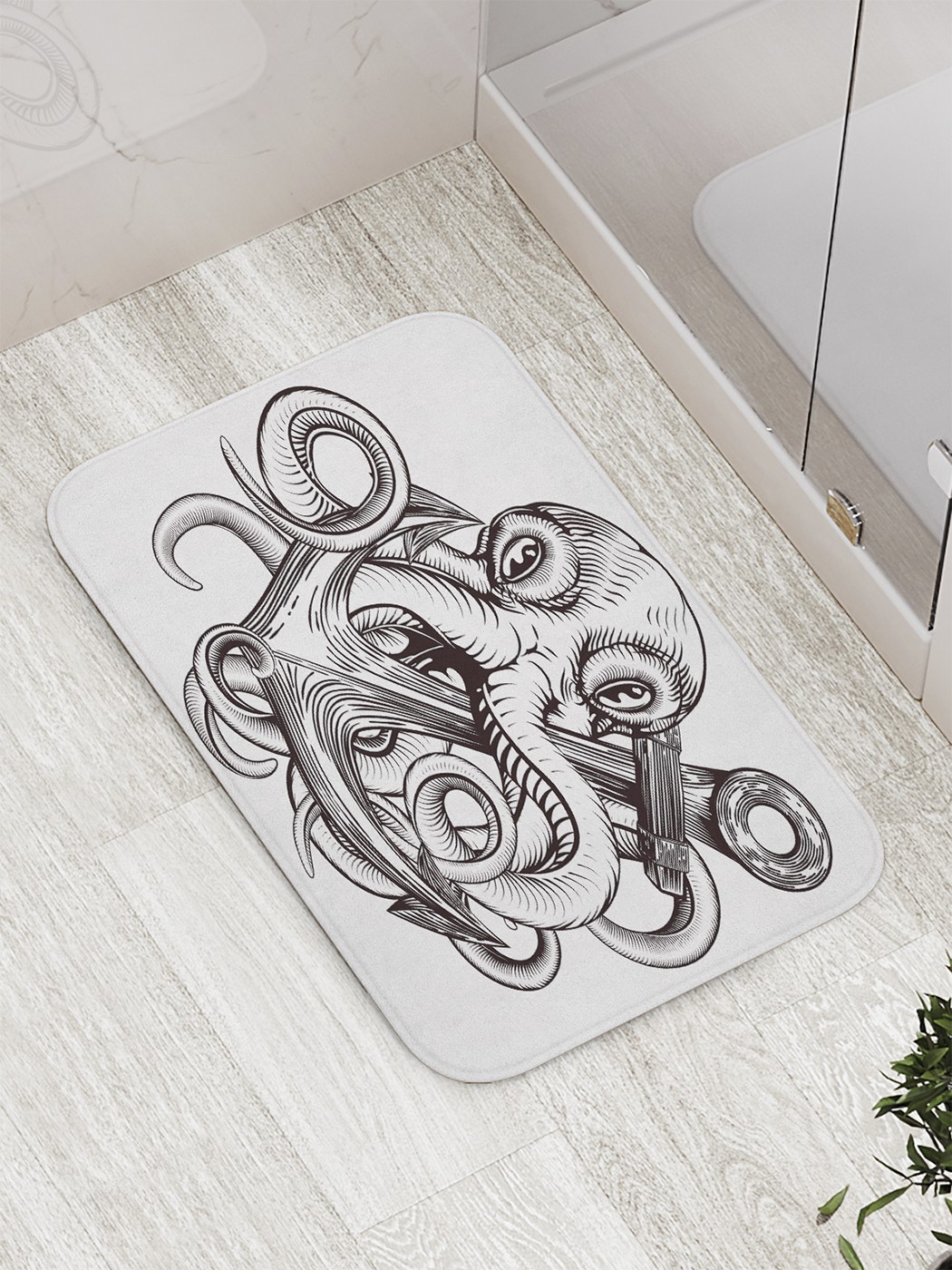 

bath_61836 Коврик противоскользящий для ванной, сауны, бассейна, 77х52 см