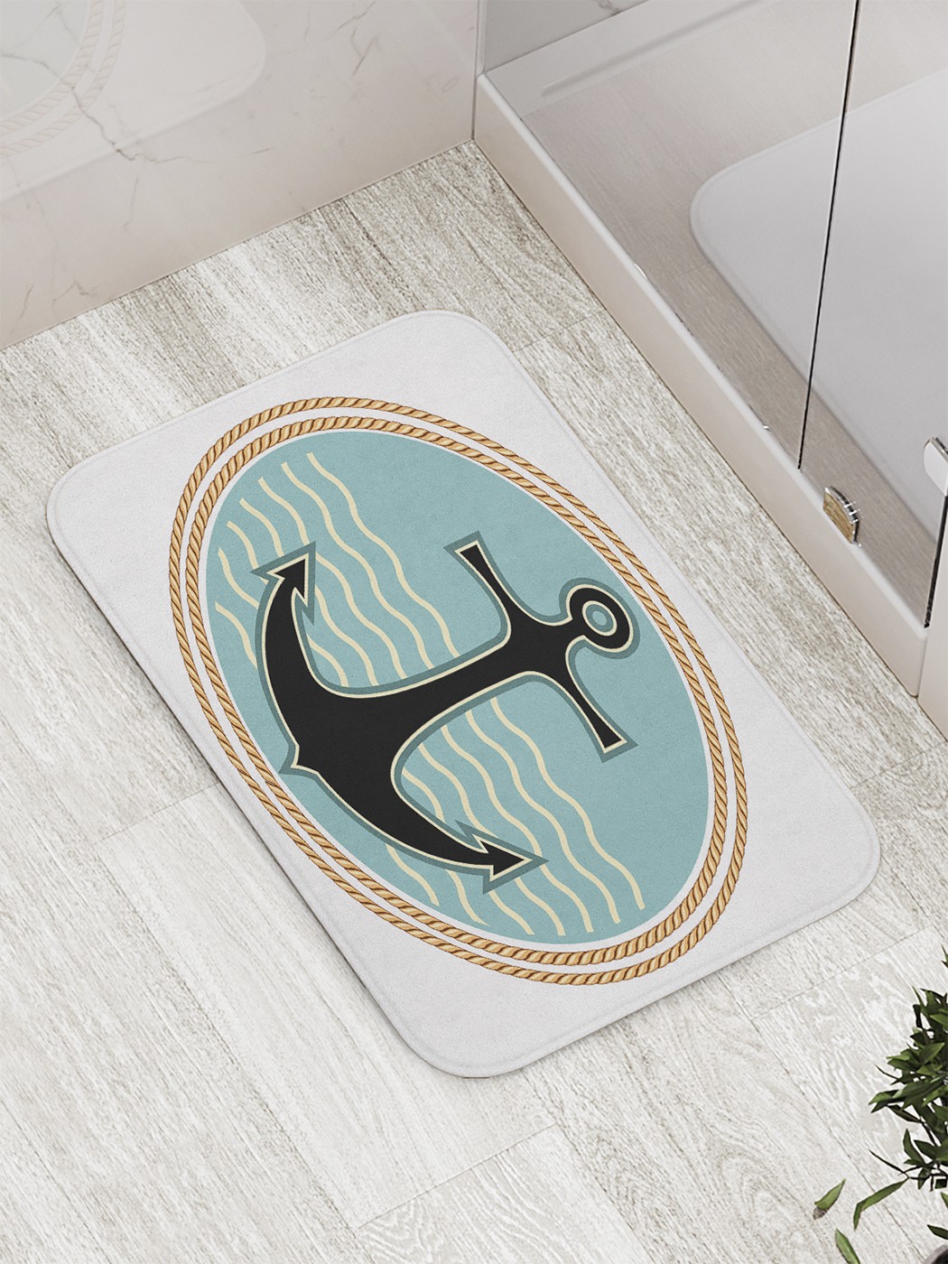 

bath_61830 Коврик противоскользящий для ванной, сауны, бассейна, 77х52 см