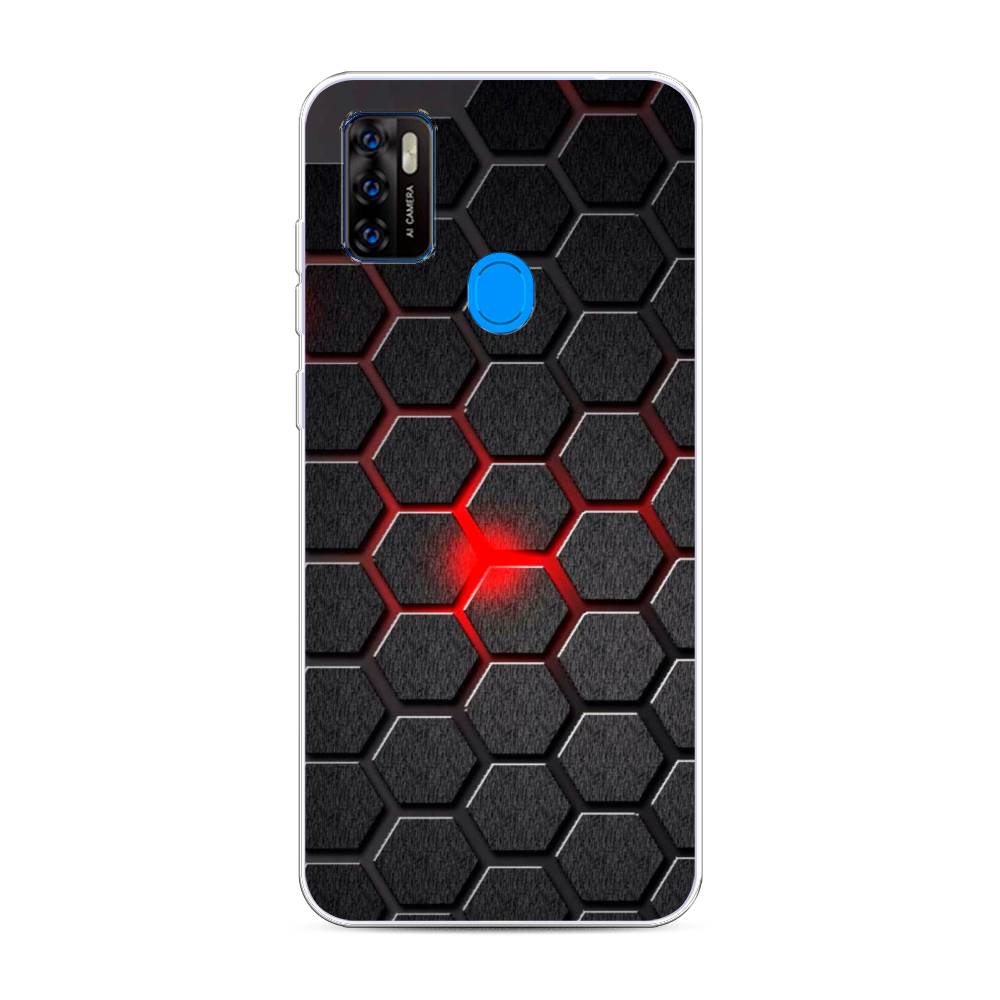 

Чехол на ZTE Blade A7s 2020 "Соты красные", Красный;черный;серый, 133950-3