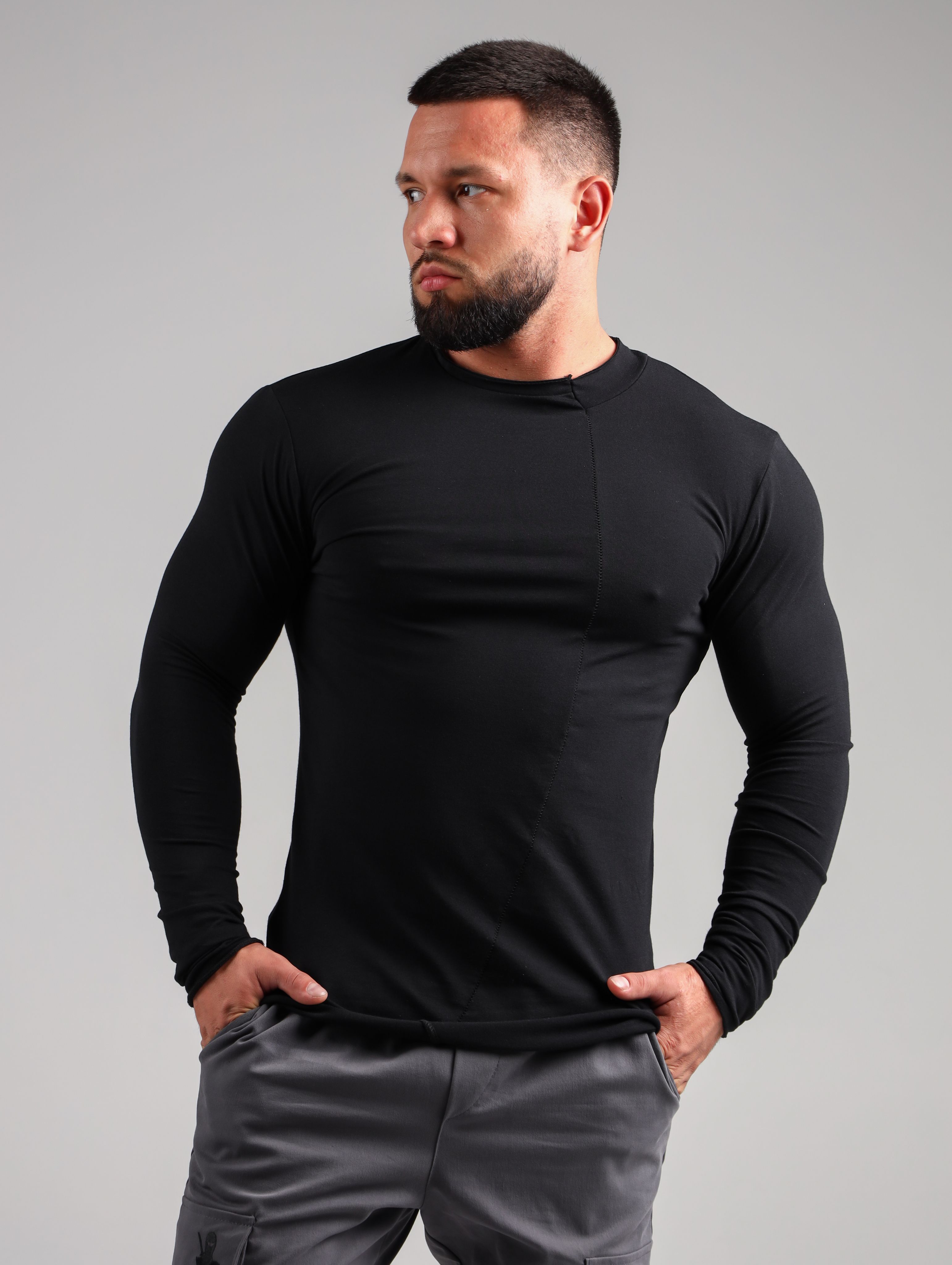 Лонгслив мужской FIZULI F-LONG003H черный S