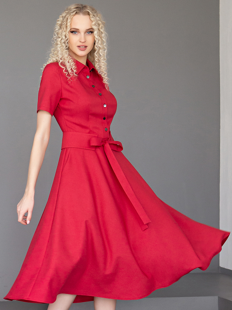Платье женское Olivegrey Pl000742L(avrora) красное 54 RU