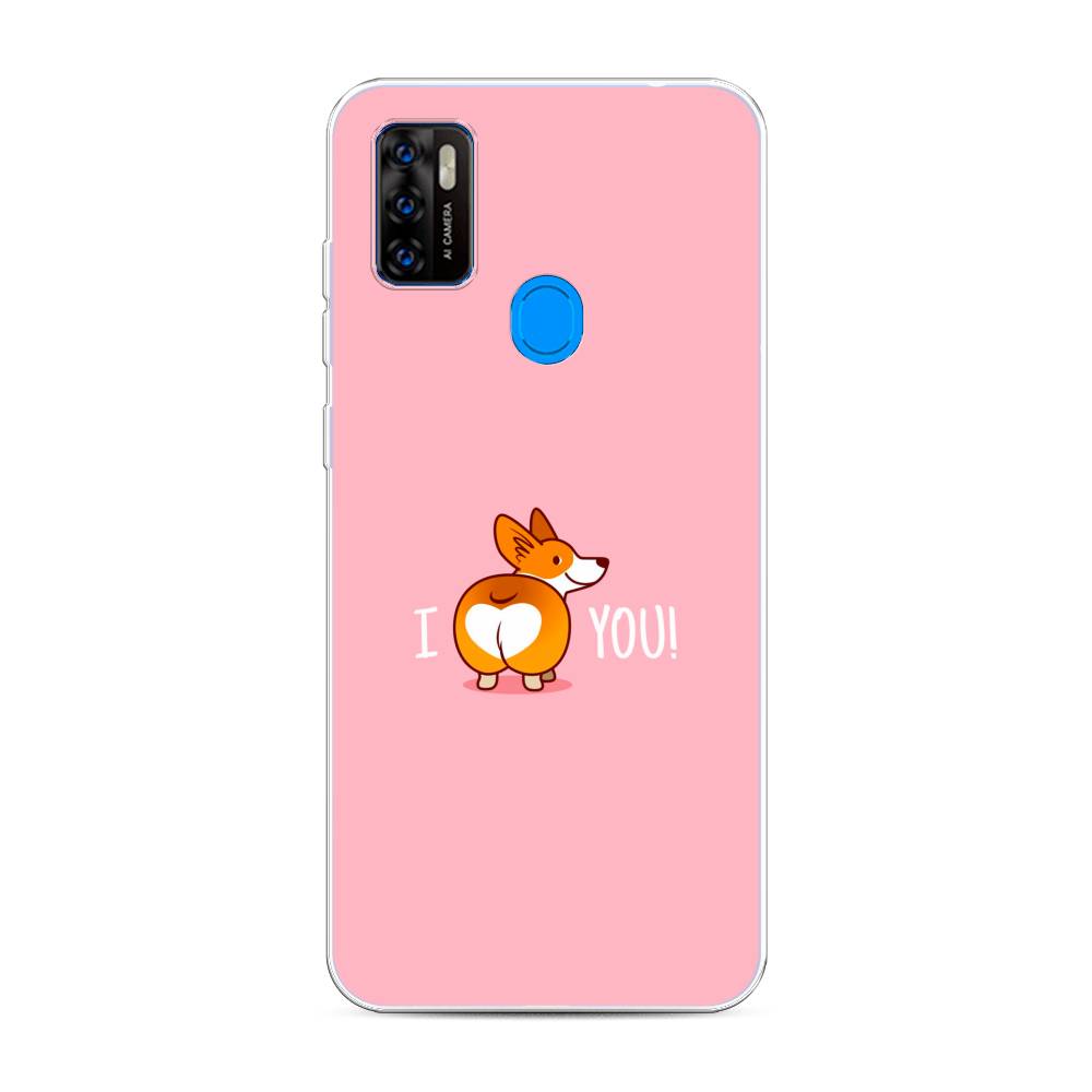 

Чехол на ZTE Blade A7s 2020 "Корги I love you", Розовый;коричневый;белый, 133950-1