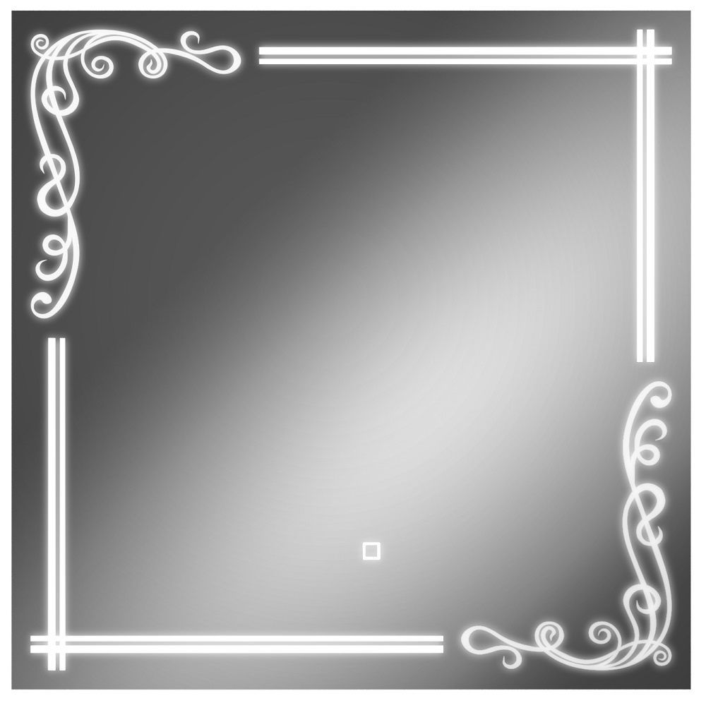 Зеркало Домино Луандра 700х700 с подсветкой угловой диван домино дуб беленый коричневый велюр левая