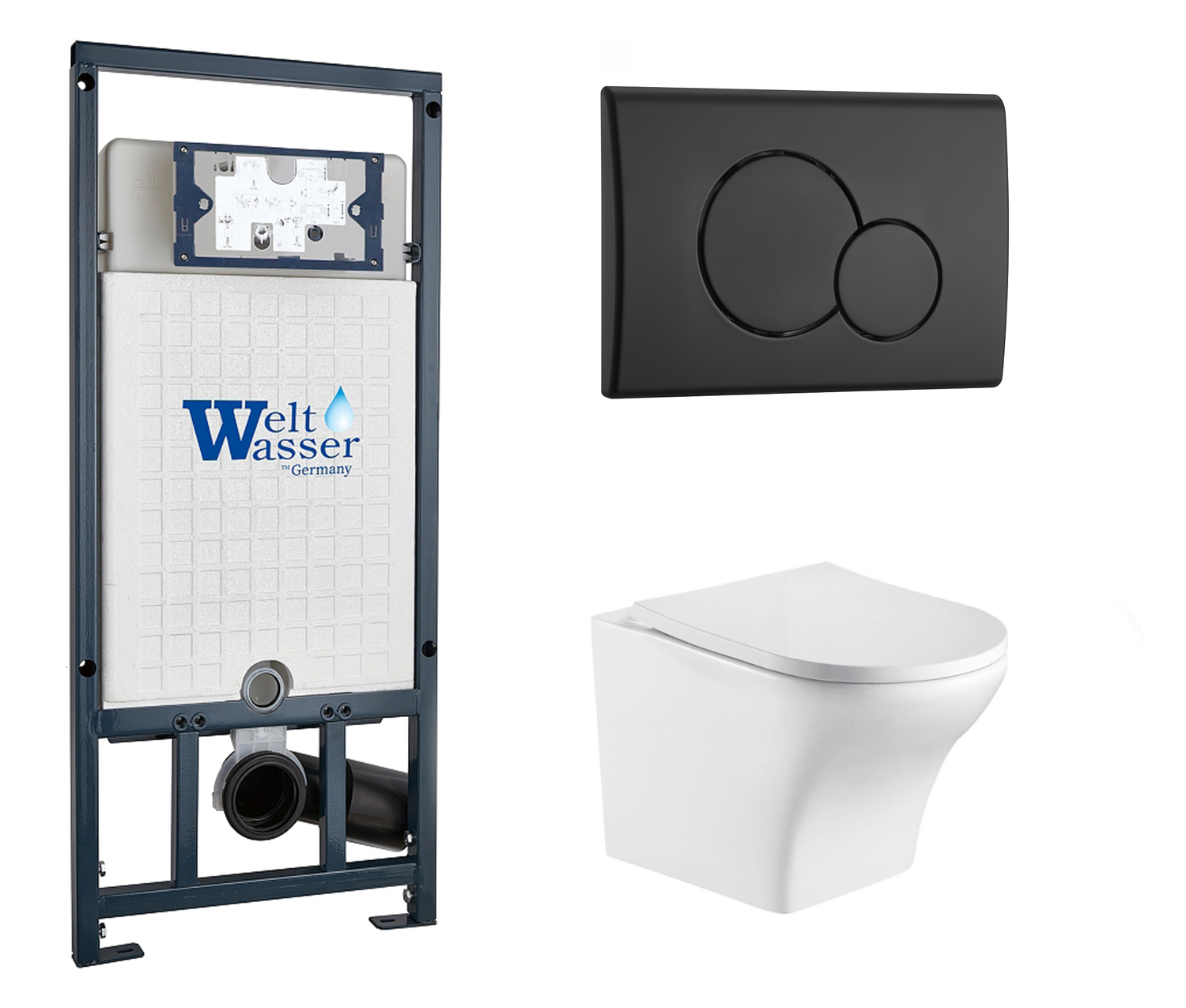 

Комплект: инсталляция WeltWasser Marberg 507 + унитаз Odenbach с кнопкой черной