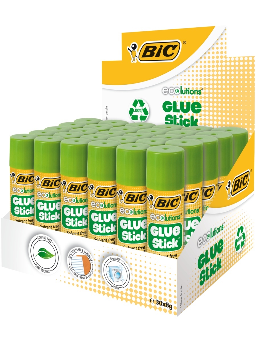 

Клей BIC ECOlutions Glue Stick Коробка x30 8гр