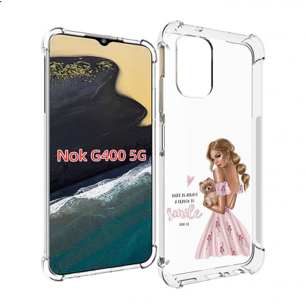 

Чехол MyPads Улыбайся-чаще женский для Nokia G400 5G, Прозрачный, Tocco