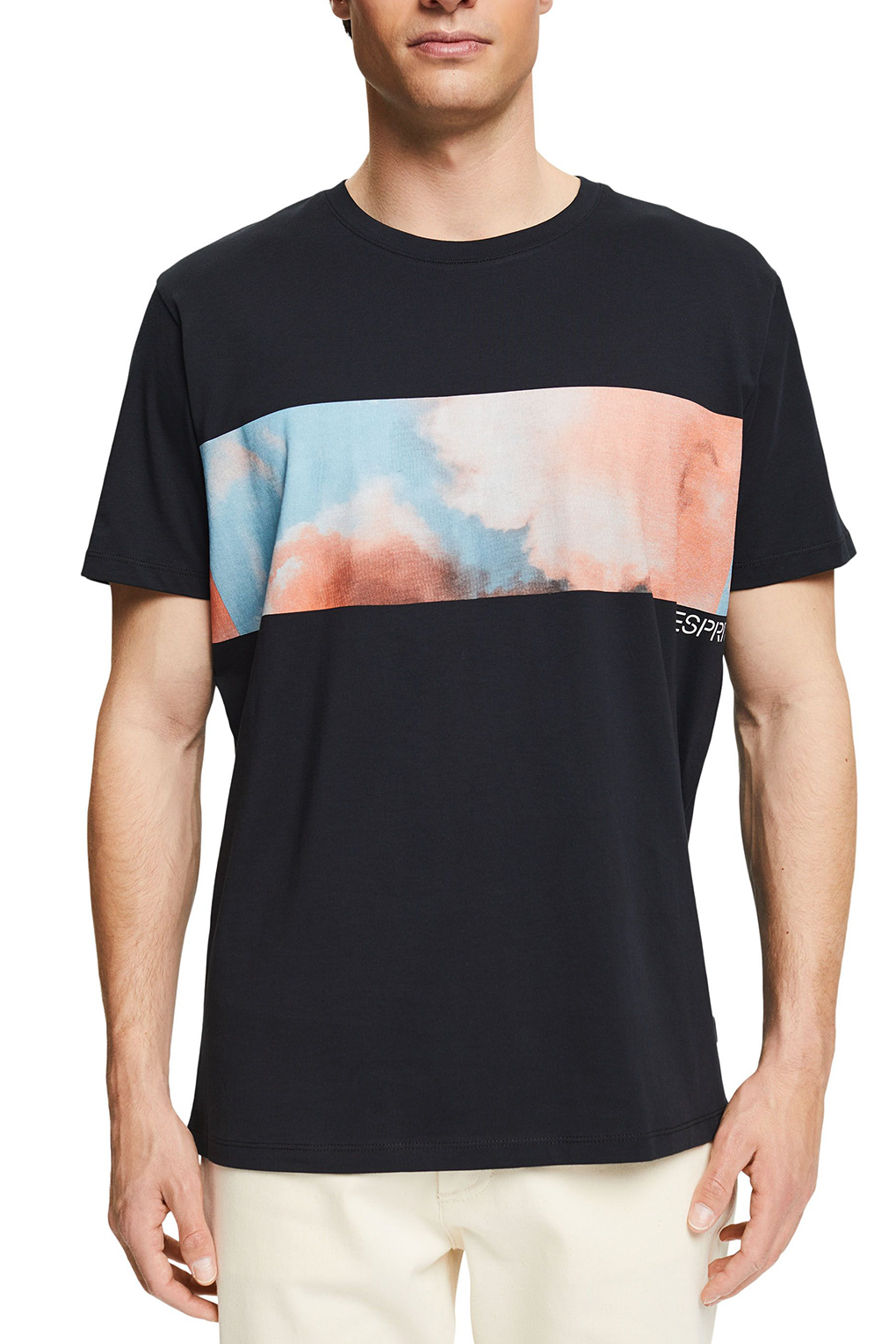 

Футболка мужская Esprit Casual 032EE2K320 черная S, 032EE2K320