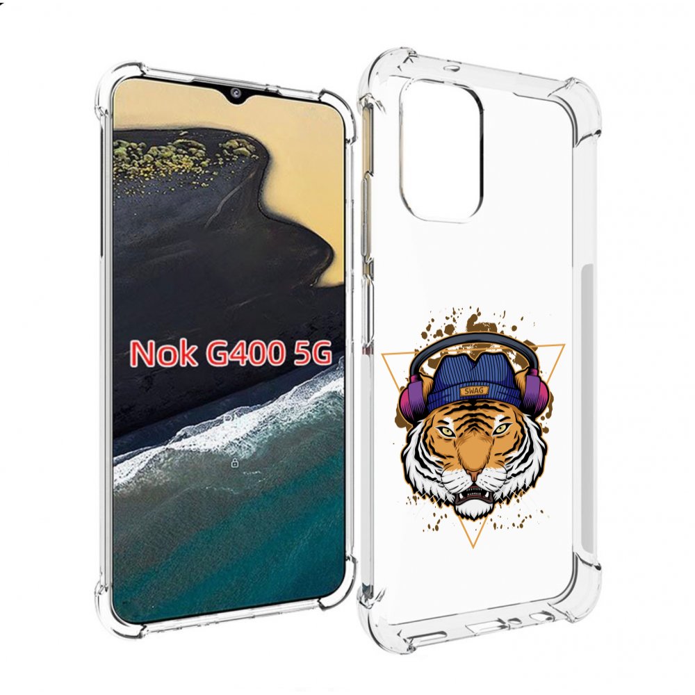 

Чехол MyPads Тигр-Свэг для Nokia G400 5G, Прозрачный, Tocco