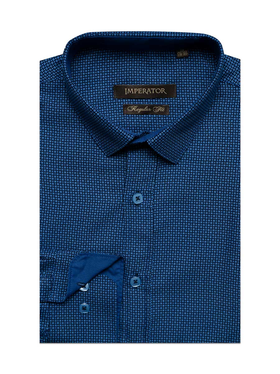Рубашка мужская Imperator Twist 12 синяя 44/178-186