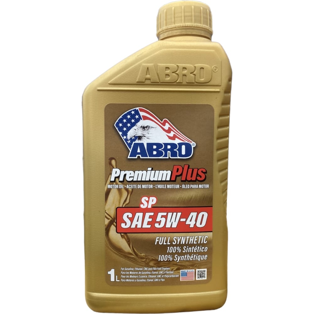 Моторное масло ABRO Premium Plus Full Synthetic 5w40 синтетическое 1л