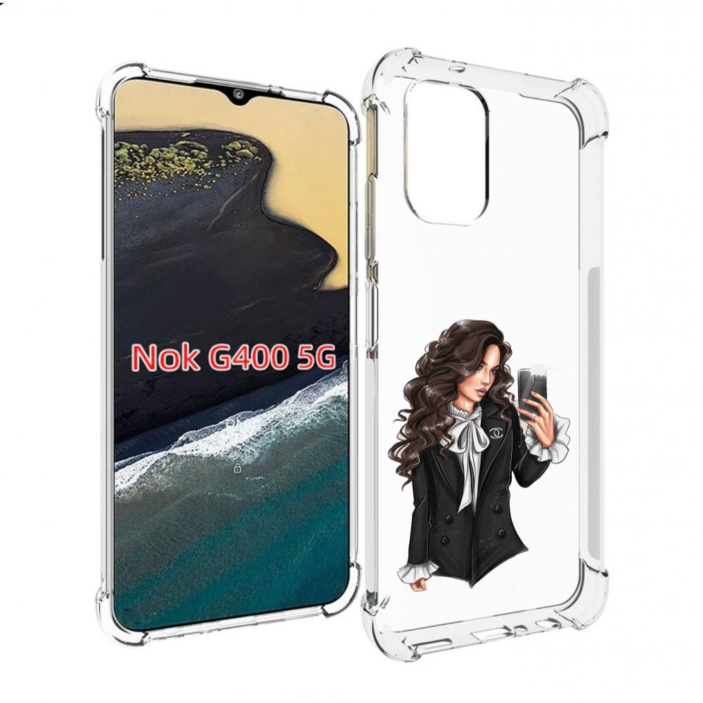 

Чехол MyPads Стильная-девушка для Nokia G400 5G, Прозрачный, Tocco