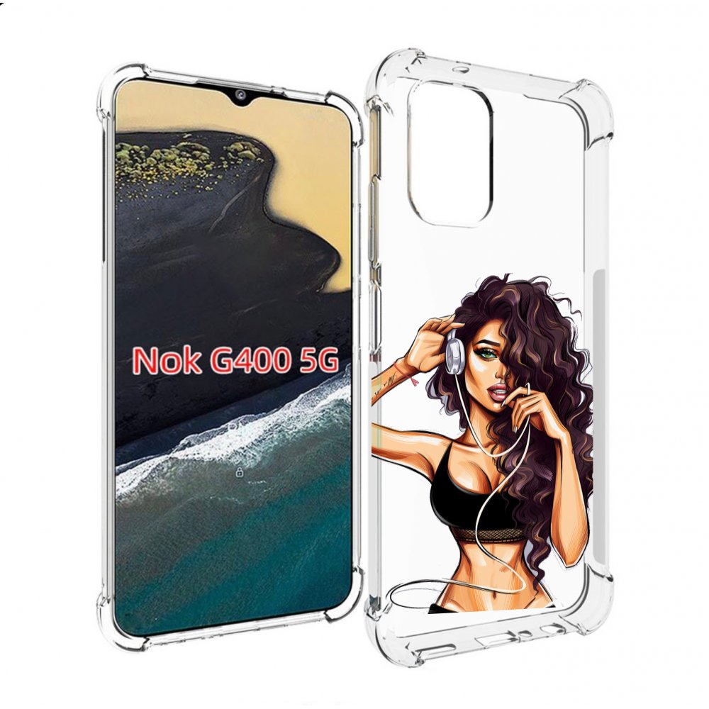 

Чехол MyPads Спортивная-девушка женский для Nokia G400 5G, Прозрачный, Tocco