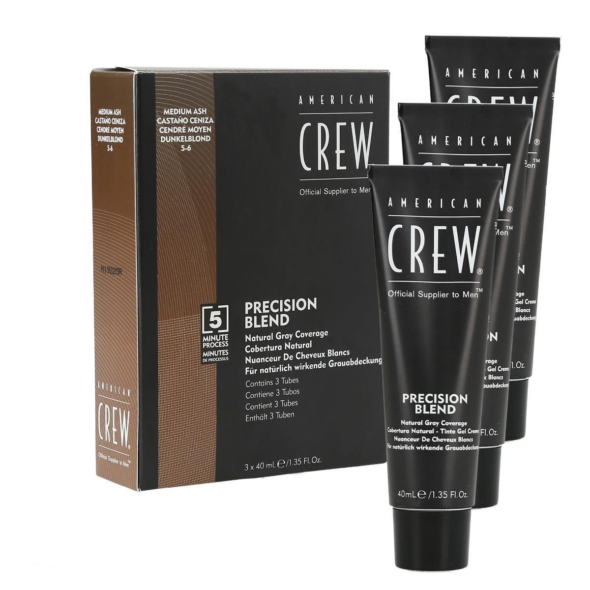 Краска для седых волос пепельный American Crew Precision Blend 5-6 Medium Ash 3x40 мл 1845₽