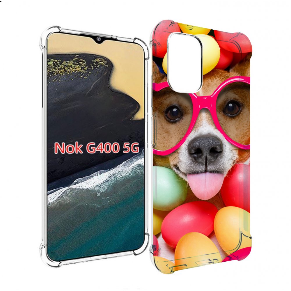 

Чехол MyPads Собака-в-яйцах для Nokia G400 5G, Прозрачный, Tocco